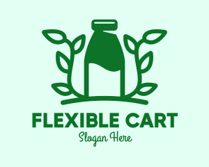 Organic Plant Milk logo design