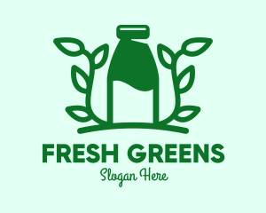 Organic Plant Milk logo design