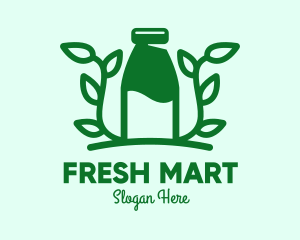 Organic Plant Milk logo design