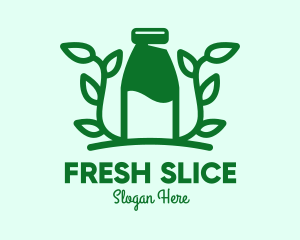 Organic Plant Milk logo design