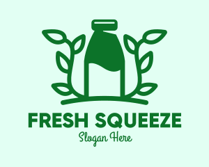 Organic Plant Milk logo design