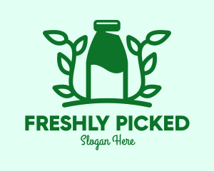 Organic Plant Milk logo design