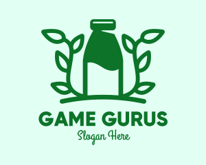 Organic Plant Milk logo design