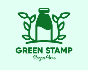 Organic Plant Milk logo design