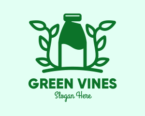 Organic Plant Milk logo design