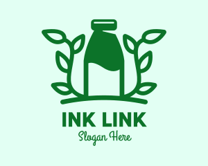 Organic Plant Milk logo design