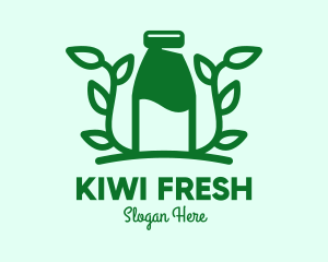 Organic Plant Milk logo design