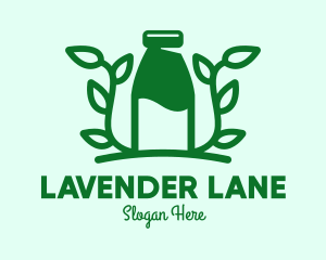 Organic Plant Milk logo design