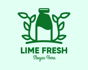 Organic Plant Milk logo design