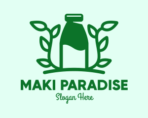 Organic Plant Milk logo design