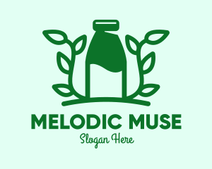 Organic Plant Milk logo design