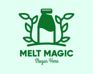 Organic Plant Milk logo design