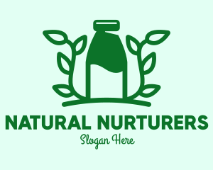 Organic Plant Milk logo design