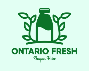 Organic Plant Milk logo design