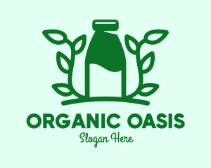 Organic Plant Milk logo design