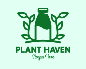 Organic Plant Milk logo design