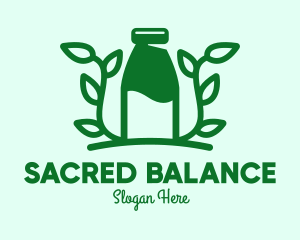 Organic Plant Milk logo design