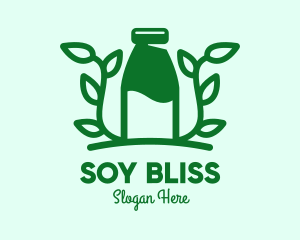 Organic Plant Milk logo design