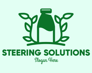 Organic Plant Milk logo design