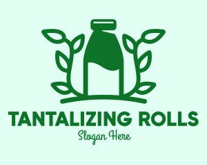 Organic Plant Milk logo design