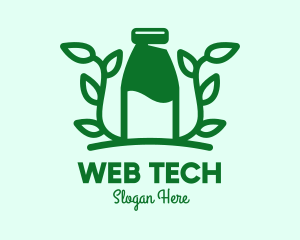 Organic Plant Milk logo design