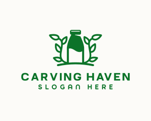 Organic Plant Milk logo design