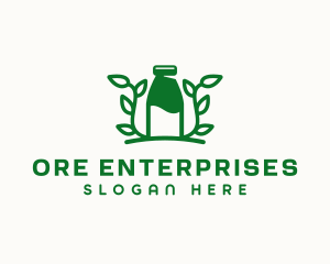 Organic Plant Milk logo design