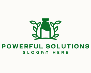 Organic Plant Milk logo design