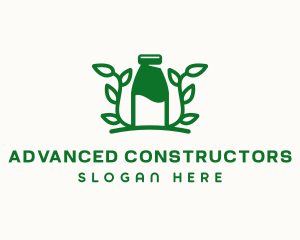 Organic Plant Milk logo design