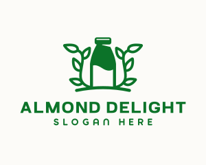 Organic Plant Milk logo design