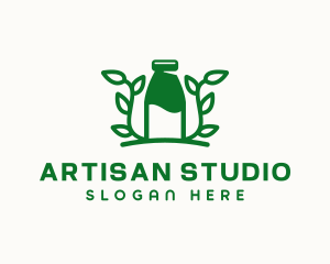 Organic Plant Milk logo design