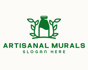 Organic Plant Milk logo design