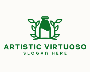 Organic Plant Milk logo design