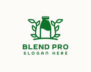 Organic Plant Milk logo design