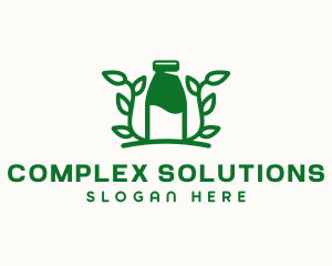 Organic Plant Milk logo design