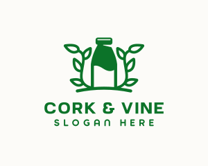 Organic Plant Milk logo design