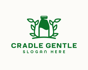 Organic Plant Milk logo design