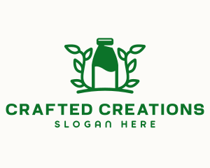 Organic Plant Milk logo design