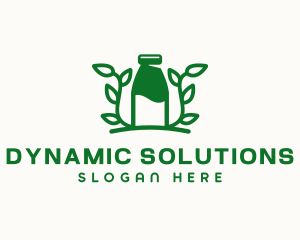 Organic Plant Milk logo design