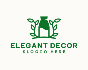 Organic Plant Milk logo design