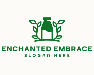 Organic Plant Milk logo design