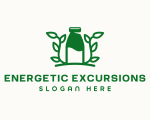 Organic Plant Milk logo design