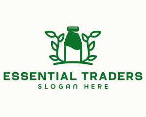 Organic Plant Milk logo design