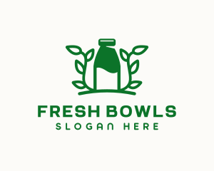 Organic Plant Milk logo design