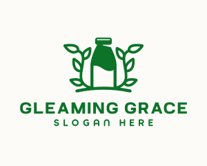 Organic Plant Milk logo design