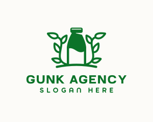 Organic Plant Milk logo design