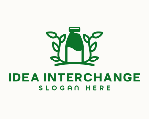 Organic Plant Milk logo design