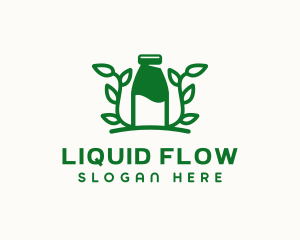 Organic Plant Milk logo design