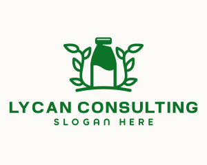 Organic Plant Milk logo design