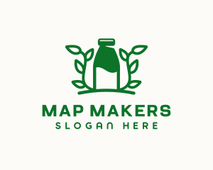 Organic Plant Milk logo design